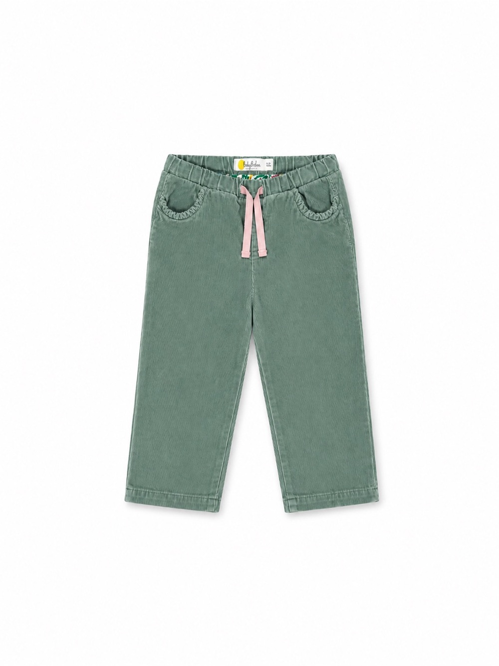 Baby Boden Sage Green Corduroy Bunny Pants – Size 6-12 Months